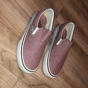 Pair of light purple slip-on vans